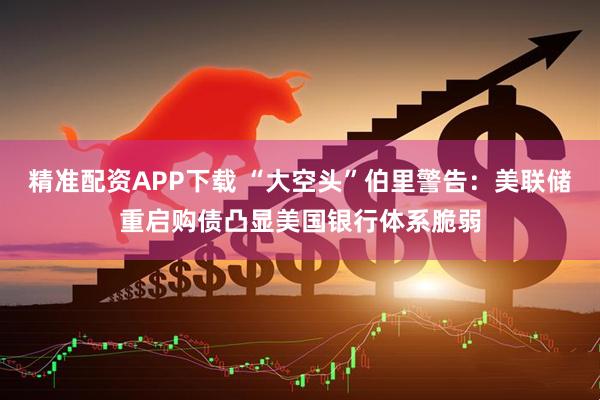 精准配资APP下载 “大空头”伯里警告：美联储重启购债凸显美国银行体系脆弱